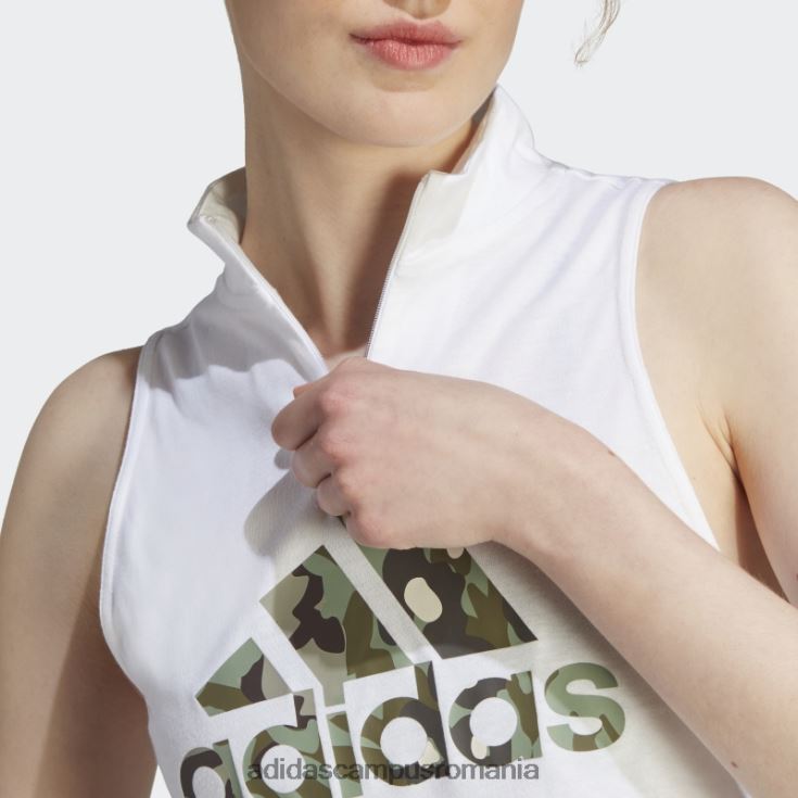 adidas campus romania maiou cu grafic alb femei alb J266N29545