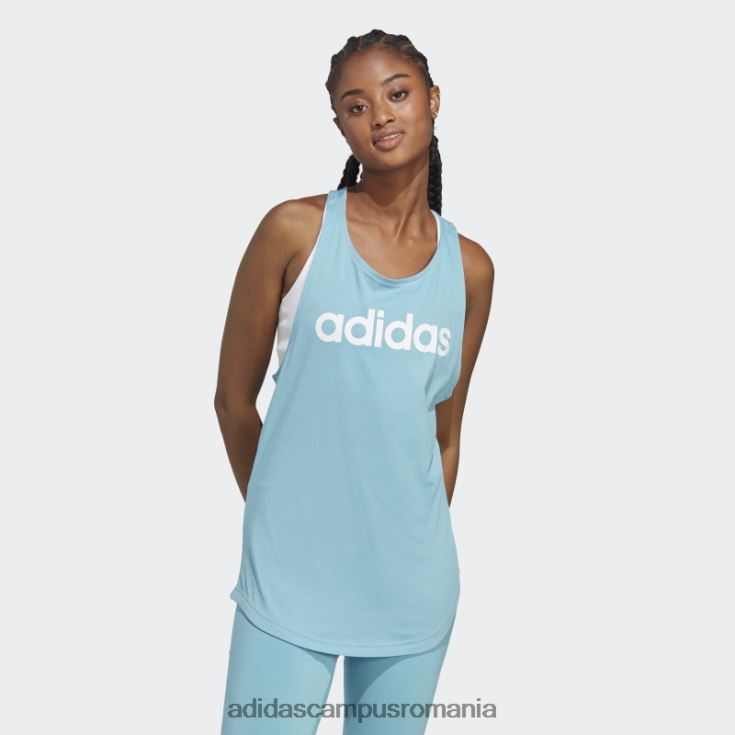 adidas campus romania maiou cu logo largi blue essentials femei albastru alb J266N216409