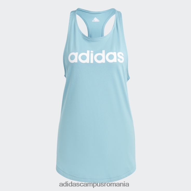 adidas campus romania maiou cu logo largi blue essentials femei albastru alb J266N216409