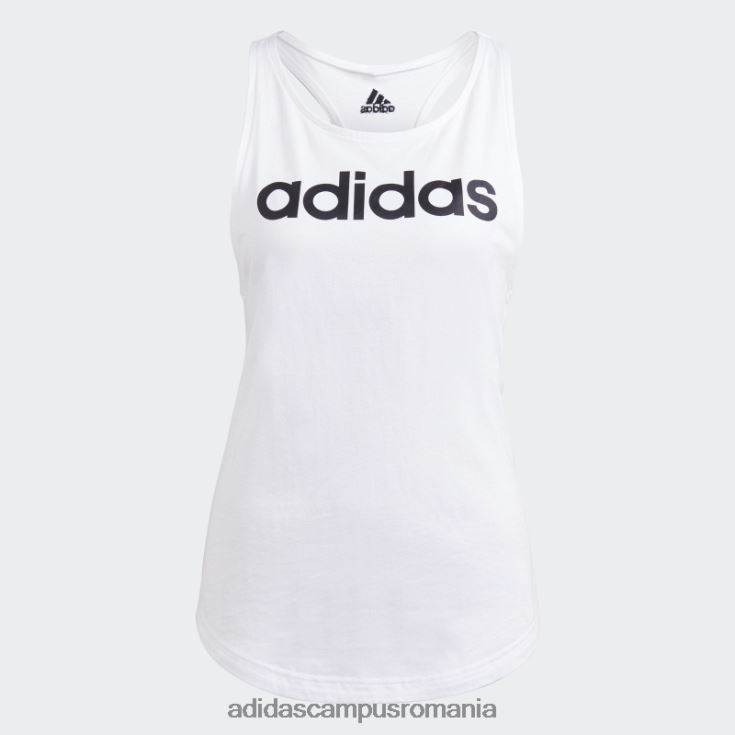 adidas campus romania maiou cu logo-ul liber alb essentials femei alb negru J266N216667
