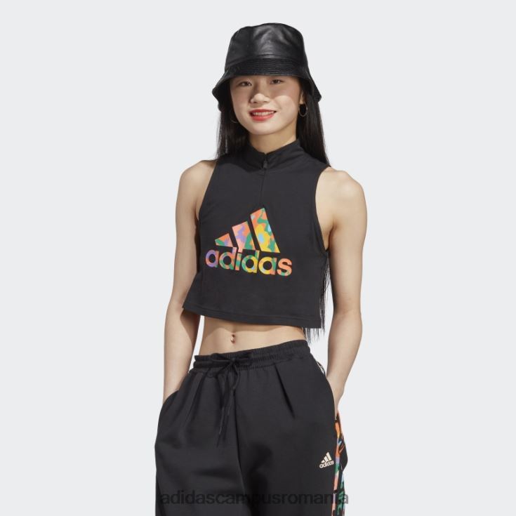 adidas campus romania maiou negru cu grafic femei negru J266N29514