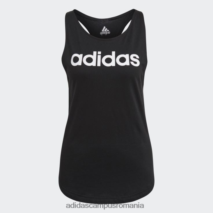 adidas campus romania maiou negru cu logo-ul negru femei alb negru J266N216403