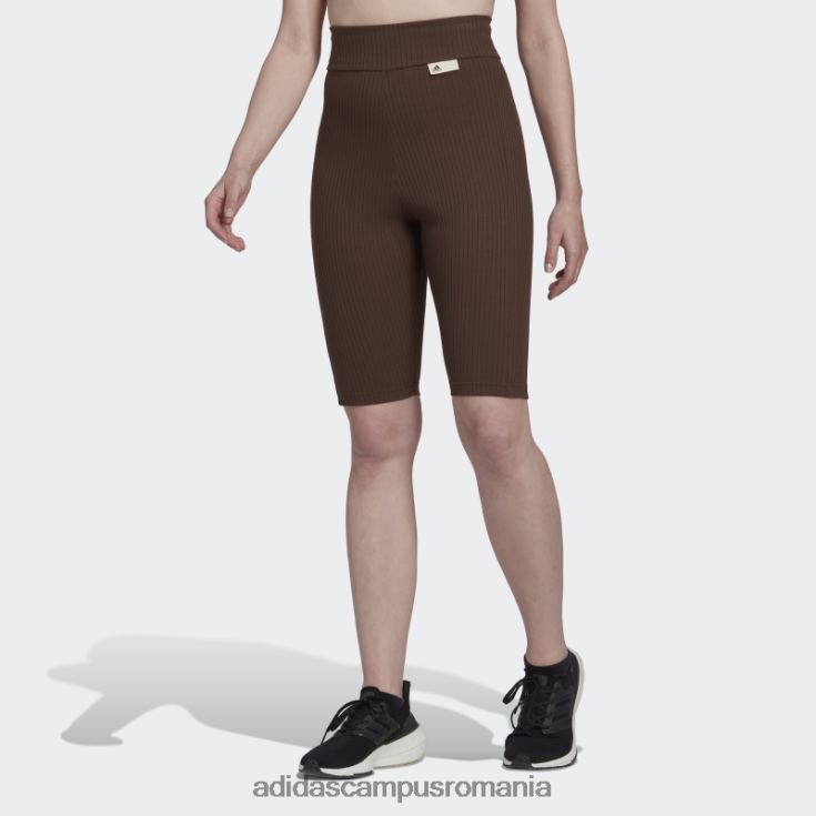 adidas campus romania maro studio lounge pantaloni scurți cu nervuri fashion femei maro J266N22693