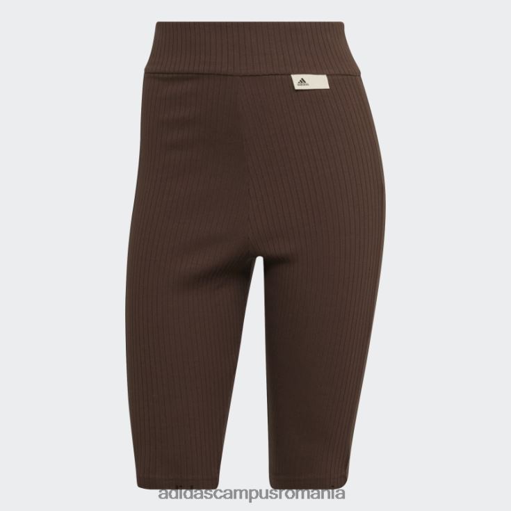 adidas campus romania maro studio lounge pantaloni scurți cu nervuri fashion femei maro J266N22693
