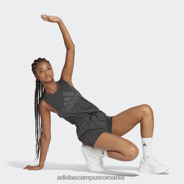 adidas campus romania îmbrăcăminte sport black melange future icons winners 3.0 tank top femei negru melange/gri J266N22444