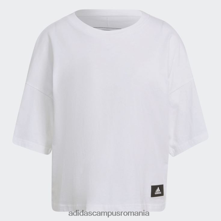 adidas campus romania îmbrăcăminte sport icoane viitoare 3 dungi tricou fashion alb femei alb J266N210319