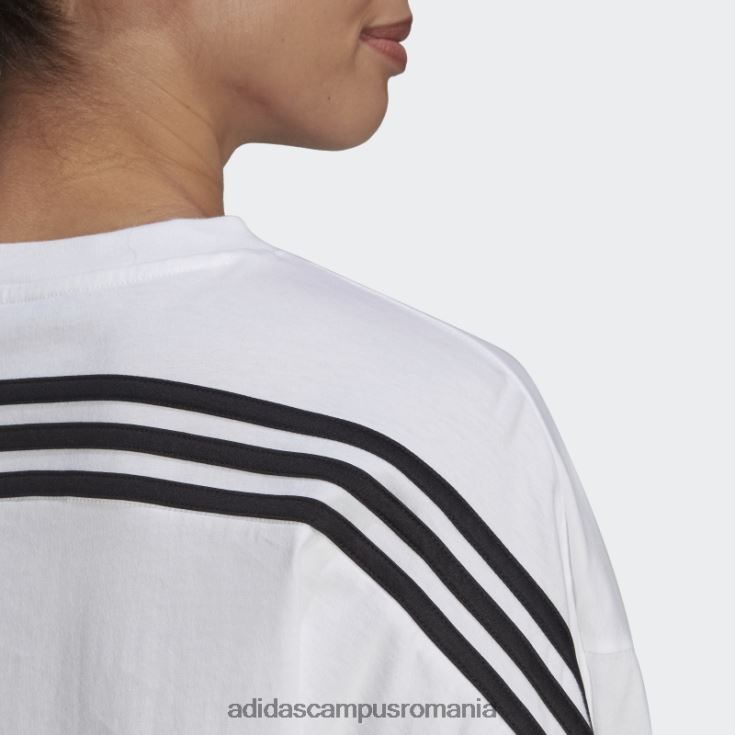 adidas campus romania îmbrăcăminte sport icoane viitoare 3 dungi tricou fashion alb femei alb J266N210319