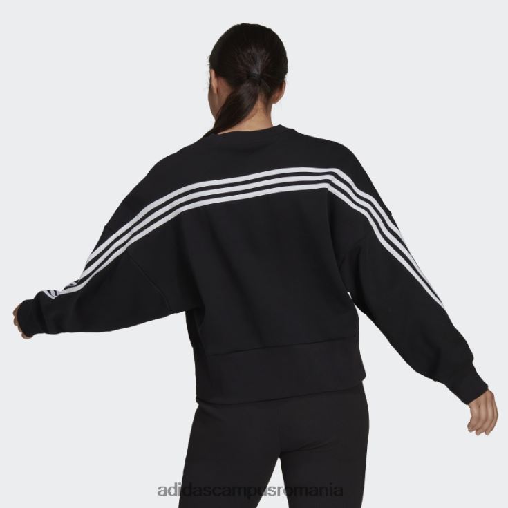 adidas campus romania îmbrăcăminte sport neagră icoane viitoare hanorac cu 3 dungi fierbinte femei negru J266N23206