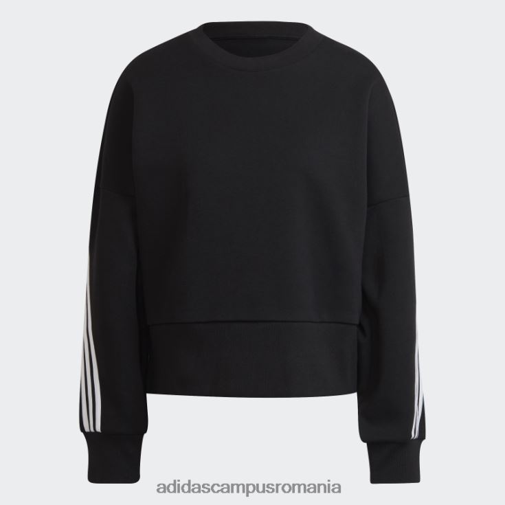 adidas campus romania îmbrăcăminte sport neagră icoane viitoare hanorac cu 3 dungi fierbinte femei negru J266N23206