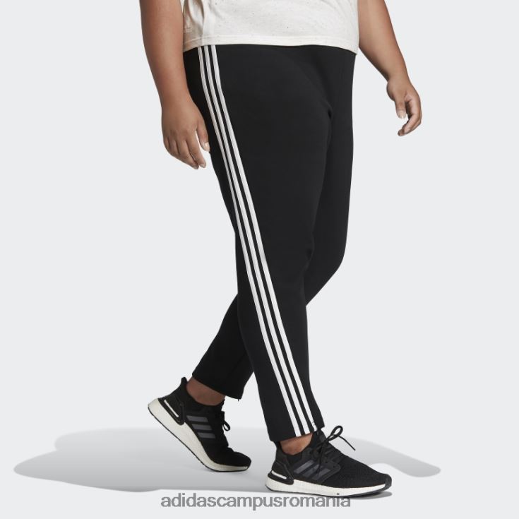 adidas campus romania îmbrăcăminte sport neagră icoane viitoare pantaloni skinny 3 dungi (plus mărime) fashion femei negru J266N23038