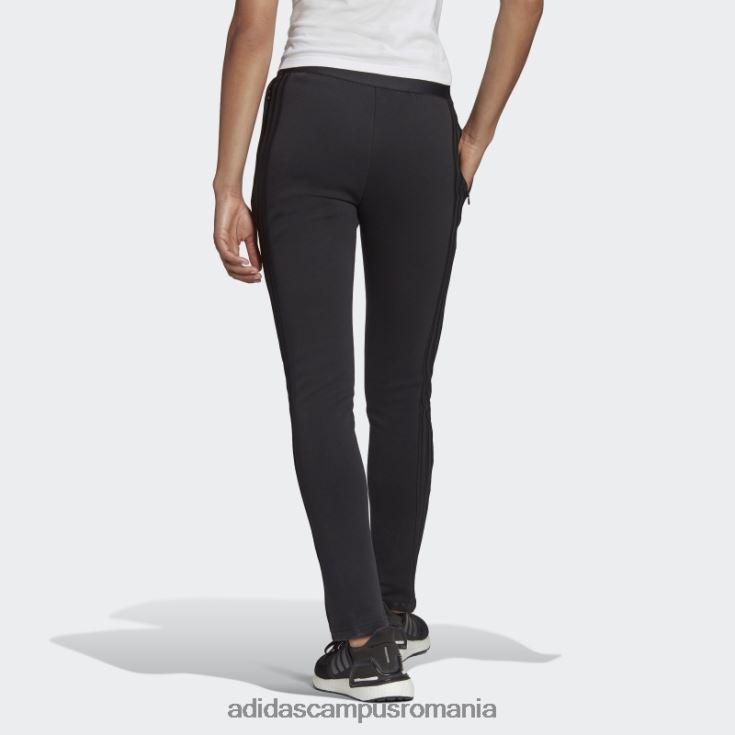 adidas campus romania îmbrăcăminte sport neagră icoane viitoare pantaloni skinny cu 3 dungi femei negru J266N23242