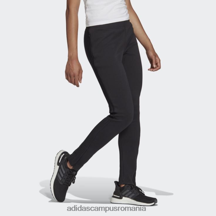 adidas campus romania îmbrăcăminte sport neagră icoane viitoare pantaloni skinny cu 3 dungi femei negru J266N23242