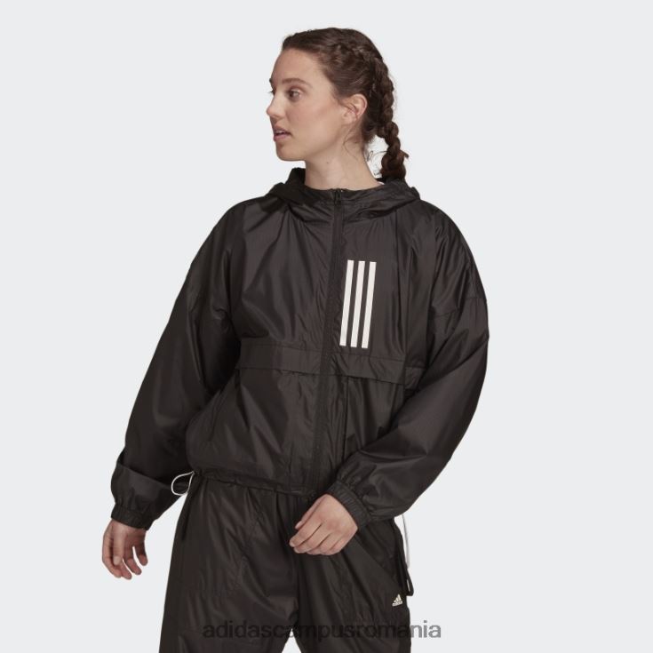 adidas campus romania îmbrăcăminte sport neagră wnd.rdy jachetă țesătă fierbinte femei negru J266N217570