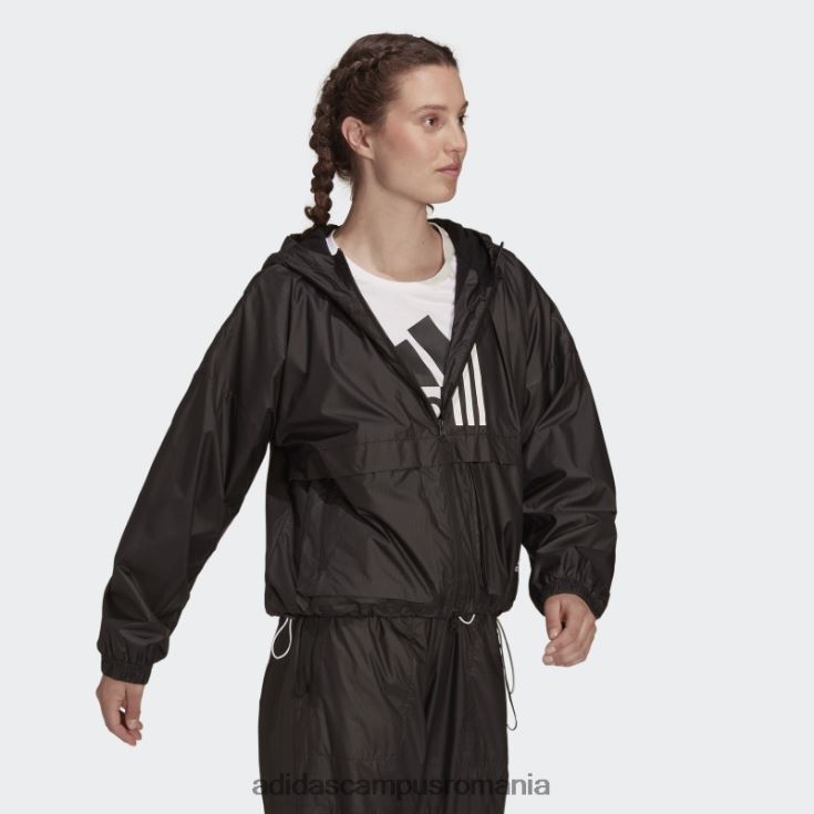 adidas campus romania îmbrăcăminte sport neagră wnd.rdy jachetă țesătă fierbinte femei negru J266N217570