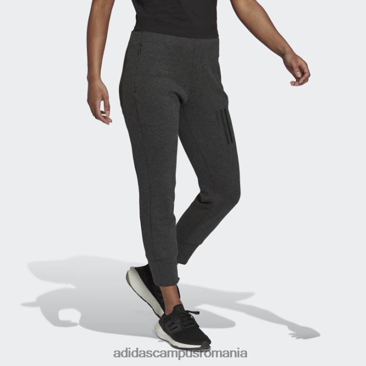 adidas campus romania mission victory pantaloni slim-fit cu talie inalta moda negru melange femei melange negru J266N210308