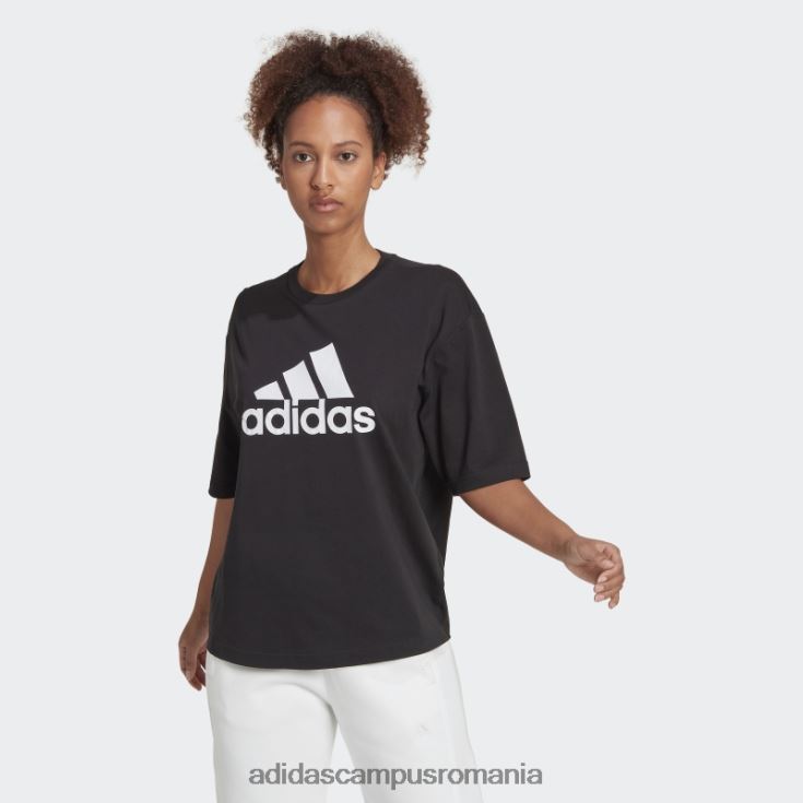 adidas campus romania modă viitoare icoane insigna de sport tricou negru femei negru J266N28918