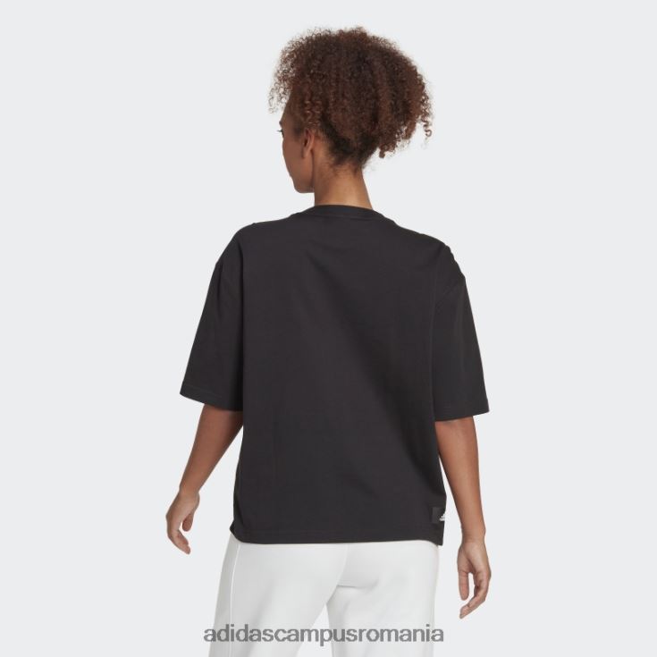 adidas campus romania modă viitoare icoane insigna de sport tricou negru femei negru J266N28918
