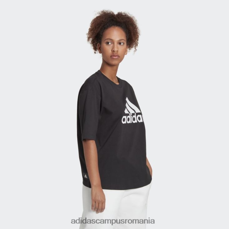 adidas campus romania modă viitoare icoane insigna de sport tricou negru femei negru J266N28918