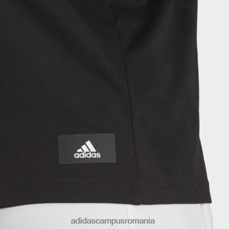 adidas campus romania modă viitoare icoane insigna de sport tricou negru femei negru J266N28918