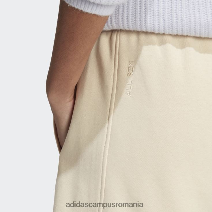 adidas campus romania nisip all szn pantaloni scurți fleece femei nisip J266N29526