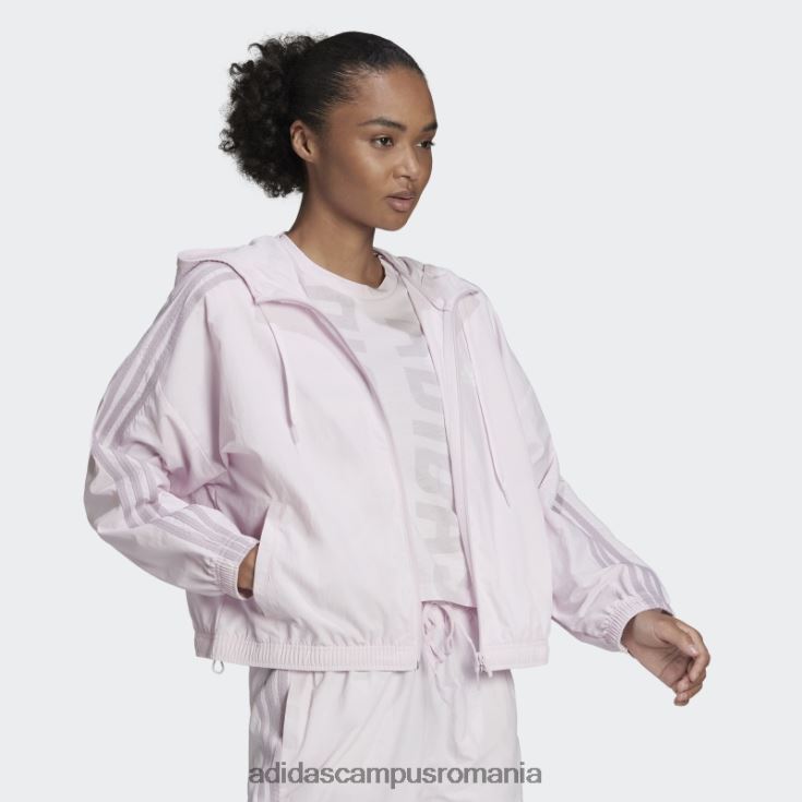 adidas campus romania pantalon de vânt cu sigla cu repetare roz essentials femei roz J266N210583