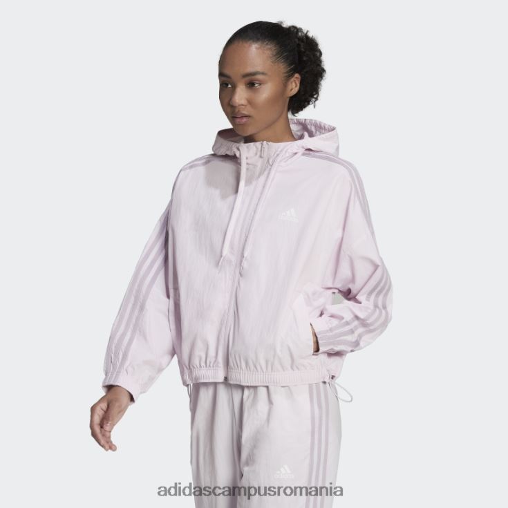 adidas campus romania pantalon de vânt cu sigla cu repetare roz essentials femei roz J266N210583