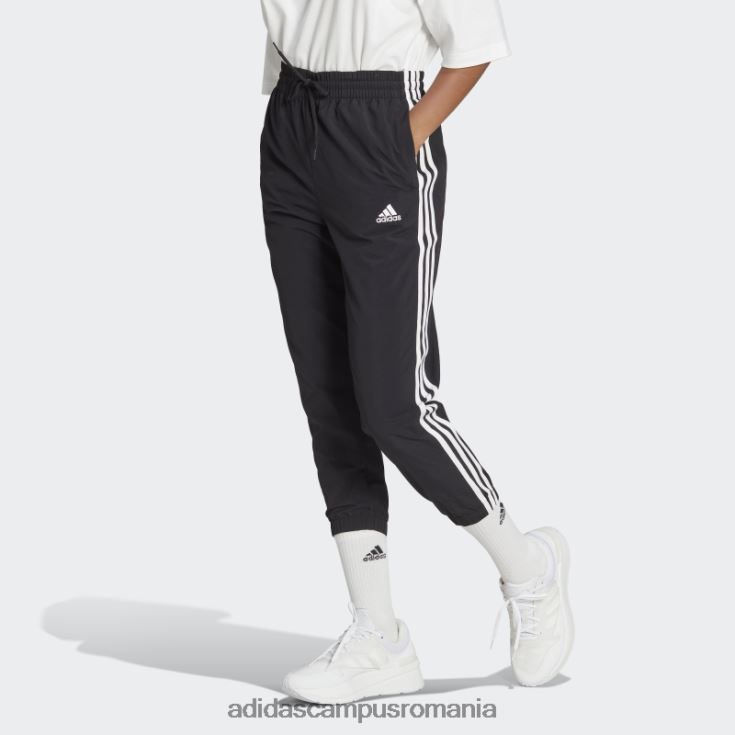 adidas campus romania pantaloni 7/8 țesuți cu 3 dungi negru adidas femei alb negru J266N22310