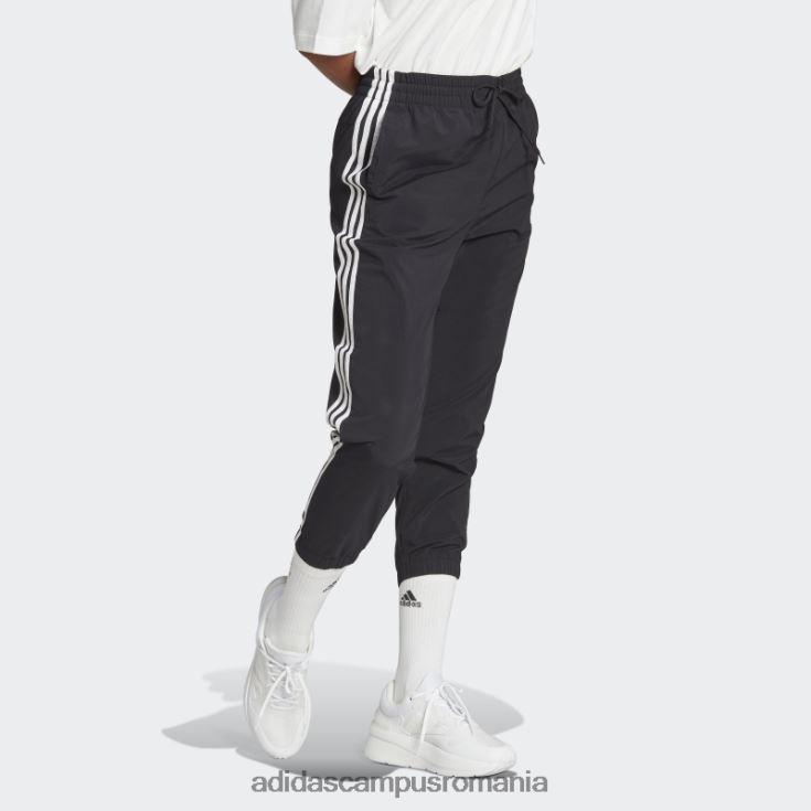 adidas campus romania pantaloni 7/8 țesuți cu 3 dungi negru adidas femei alb negru J266N22310