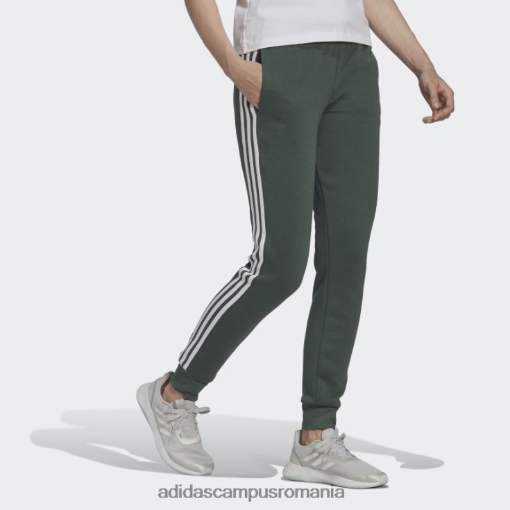 adidas campus romania pantaloni cu 3 dungi din lână green oxide essentials femei oxid verde/alb J266N210289
