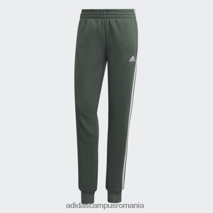 adidas campus romania pantaloni cu 3 dungi din lână green oxide essentials femei oxid verde/alb J266N210289