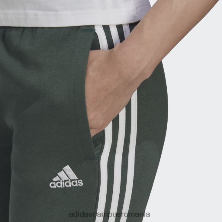 adidas campus romania pantaloni cu 3 dungi din lână green oxide essentials femei oxid verde/alb J266N210289
