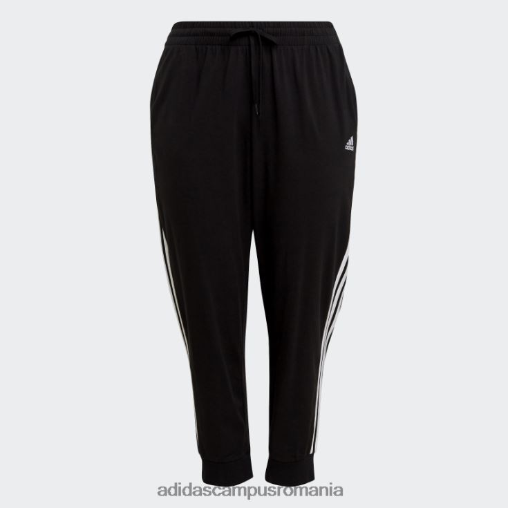 adidas campus romania pantaloni cu 3 dungi (plus mărime) negri femei negru J266N29361
