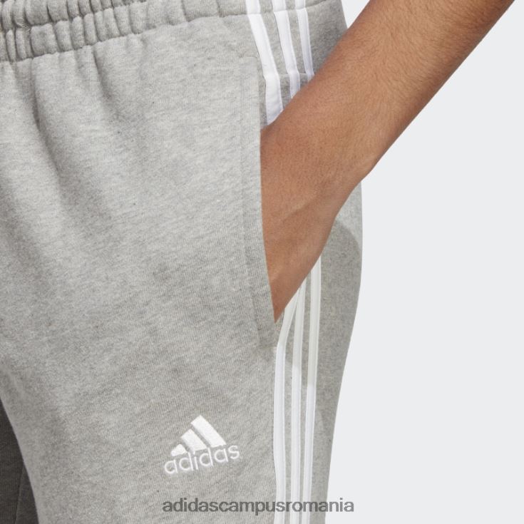adidas campus romania pantaloni cu manșete din țesătură franceză cu 3 dungi, gri mediu adidas femei gri mediu/alb J266N28952