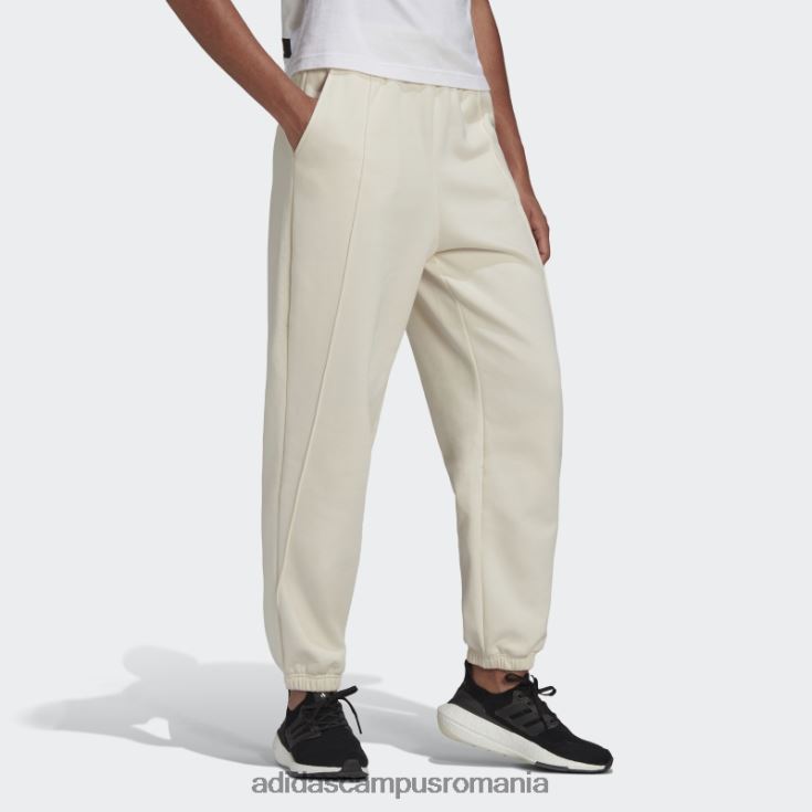 adidas campus romania pantaloni de jogging albi hyperglam fleece femei alb J266N217554