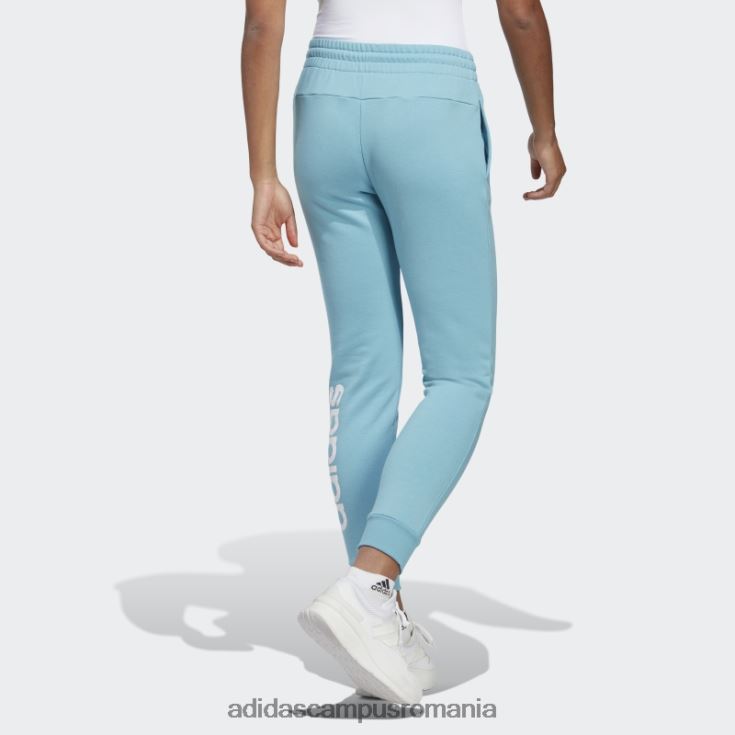 adidas campus romania pantaloni de jogging liniari French Terry cu manșete, albaștri femei albastru alb J266N216387