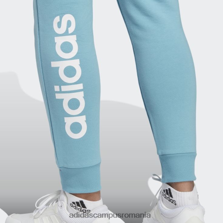 adidas campus romania pantaloni de jogging liniari French Terry cu manșete, albaștri femei albastru alb J266N216387