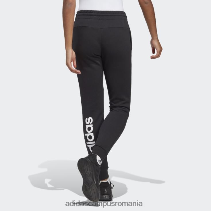 adidas campus romania pantaloni de jogging liniari French Terry cu mansete, negri femei alb negru J266N216399