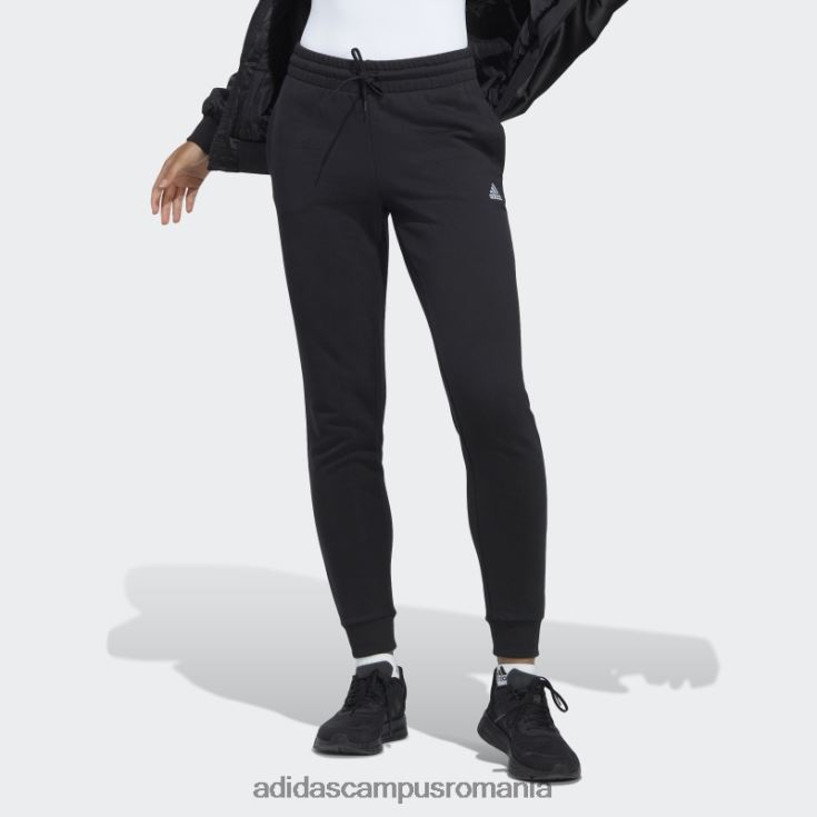 adidas campus romania pantaloni de jogging liniari French Terry cu mansete, negri femei alb negru J266N216399