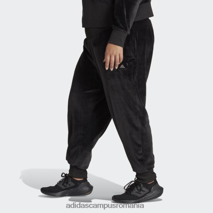 adidas campus romania pantaloni de jogging negri din velur confortabil Holidayz (mărime plus) femei negru J266N210763