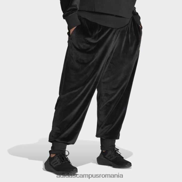 adidas campus romania pantaloni de jogging negri din velur confortabil Holidayz (mărime plus) femei negru J266N210763