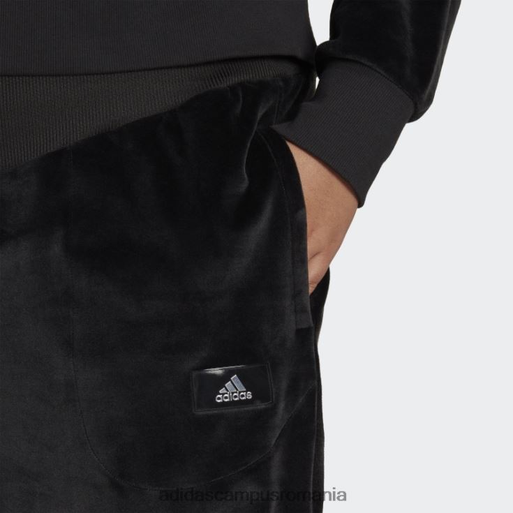 adidas campus romania pantaloni de jogging negri din velur confortabil Holidayz (mărime plus) femei negru J266N210763