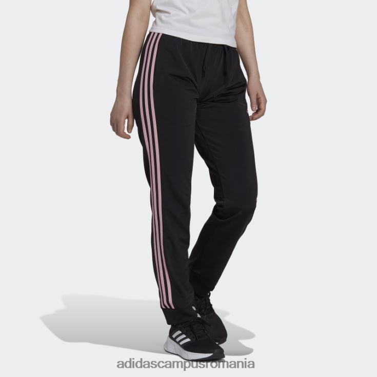 adidas campus romania pantaloni de încălzire primegreen essentials, subțiri, conici, cu 3 dungi, roz adevărat femei negru/roz adevărat J266N29923