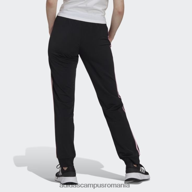 adidas campus romania pantaloni de încălzire primegreen essentials, subțiri, conici, cu 3 dungi, roz adevărat femei negru/roz adevărat J266N29923