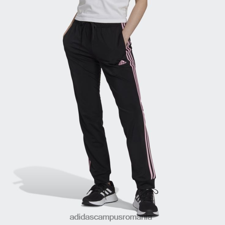 adidas campus romania pantaloni de încălzire primegreen essentials, subțiri, conici, cu 3 dungi, roz adevărat femei negru/roz adevărat J266N29923
