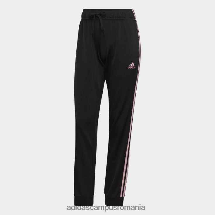 adidas campus romania pantaloni de încălzire primegreen essentials, subțiri, conici, cu 3 dungi, roz adevărat femei negru/roz adevărat J266N29923