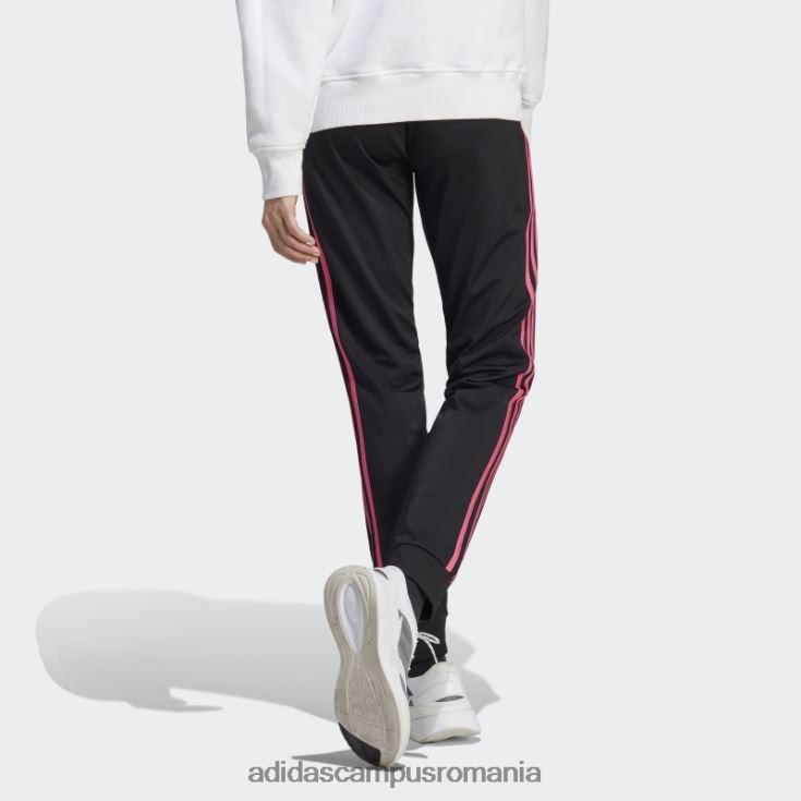 adidas campus romania pantaloni de încălzire primegreen essentials, subțiri, conici, cu trei dungi, negri femei negru/magenta J266N29434