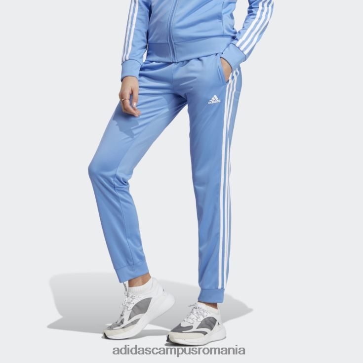 adidas campus romania pantaloni de sport subțiri, conici, cu 3 dungi, pentru încălzire primegreen essentials femei albastru alb J266N29652