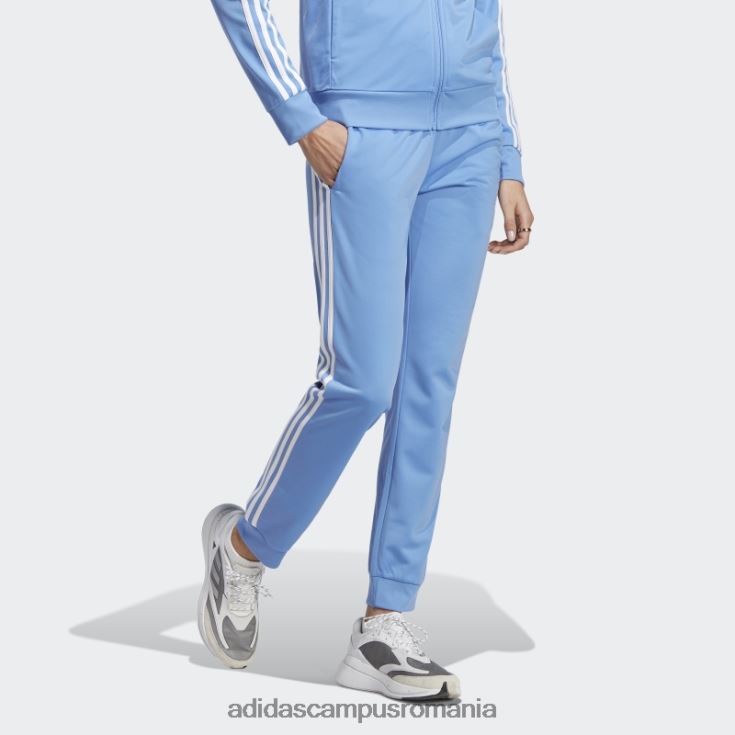 adidas campus romania pantaloni de sport subțiri, conici, cu 3 dungi, pentru încălzire primegreen essentials femei albastru alb J266N29652