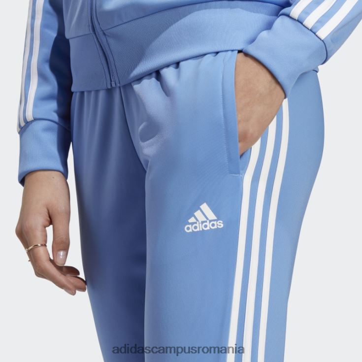 adidas campus romania pantaloni de sport subțiri, conici, cu 3 dungi, pentru încălzire primegreen essentials femei albastru alb J266N29652