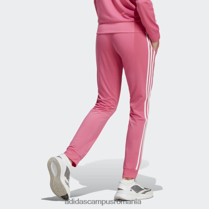 adidas campus romania pantaloni de sport subțiri, conici, cu trei dungi, pentru încălzire, magenta primegreen essentials femei magenta/alb J266N29689